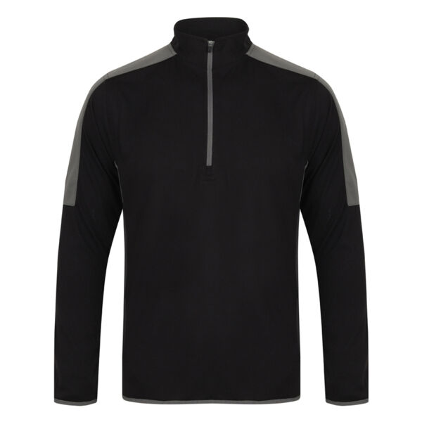 YouFit - Contrast Zip Neck Midlayer Top Thumbnail